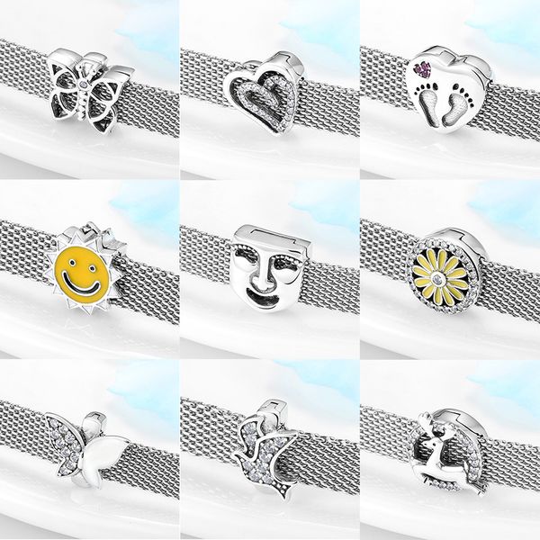 2020 925 sterling silver butterfly flower heart clip beads fit original reflexions bracelet charms jewelry making q0531, Black
2020 925 sterling silver butterfly flower heart clip beads fit original reflexions bracelet charms jewelry making q0531, Black