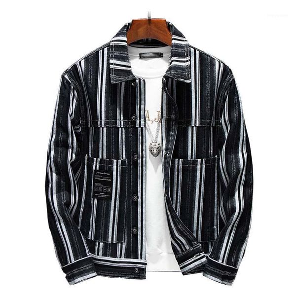 men's jackets mcikkny men cargo stripe denim spring autumn motorcycle outwear coats for male streetwear, Black;brown
men's jackets mcikkny men cargo stripe denim spring autumn motorcycle outwear coats for male streetwear, Black;brown