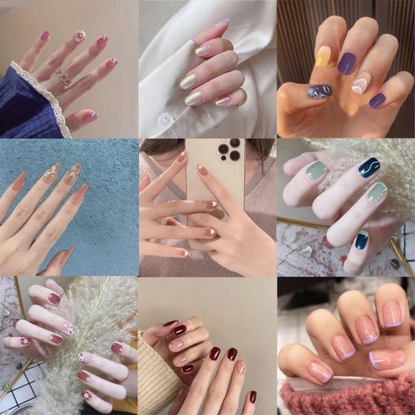 false nails 24pcs simplicity love heart short nail art fake flower press on coffin tips with jelly gum butterfly designs, Red;gold
false nails 24pcs simplicity love heart short nail art fake flower press on coffin tips with jelly gum butterfly designs, Red;gold