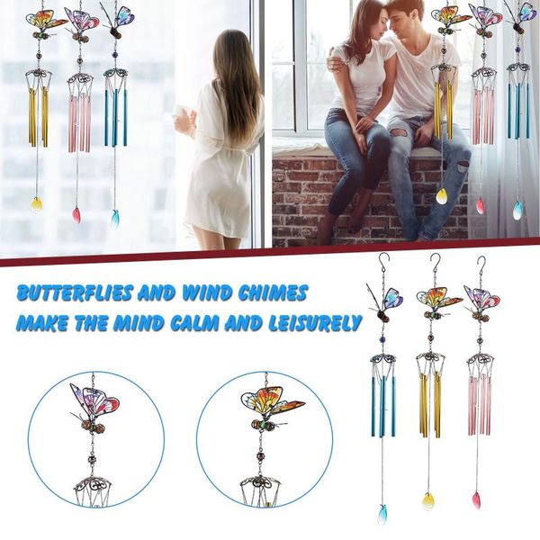 2pc three-dimensional butterfly iron crafts wind chimes creative metal glass pain hanging decorations handmade dreamcatcher
2pc three-dimensional butterfly iron crafts wind chimes creative metal glass pain hanging decorations handmade dreamcatcher