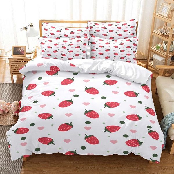 bedding sets lovely strawberry design duvet cover set 3d digital printing bed linen fashion comforter
bedding sets lovely strawberry design duvet cover set 3d digital printing bed linen fashion comforter