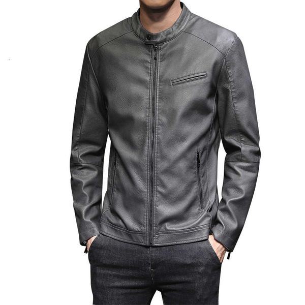 new simple men's short stand collar clothes in autumn 2019 pu leather leisure fashion, Black;brown
new simple men's short stand collar clothes in autumn 2019 pu leather leisure fashion, Black;brown