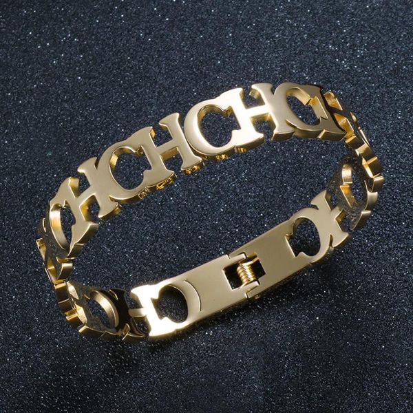 bangle hollow letter stainless steel gold for women trendy party jewelry gift, Black
bangle hollow letter stainless steel gold for women trendy party jewelry gift, Black