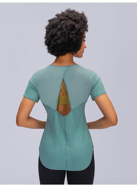 2021 spring/summer mesh cross hollow yoga short sleeves breathable loose sports running fitness womens workout gym ymoriee
2021 spring/summer mesh cross hollow yoga short sleeves breathable loose sports running fitness womens workout gym ymoriee