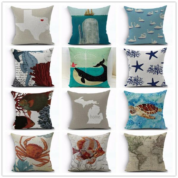 cushion/decorative pillow modern home decorative throw pillows ocean fish map crab sea stars cushion cover
cushion/decorative pillow modern home decorative throw pillows ocean fish map crab sea stars cushion cover