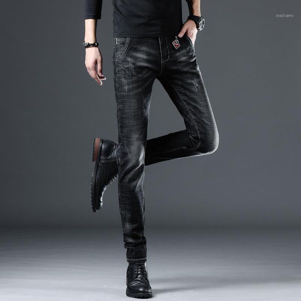 men's jeans korean youth with small feet stretch and thin trousers trendy fashion slim casual pencil pants, Blue
men's jeans korean youth with small feet stretch and thin trousers trendy fashion slim casual pencil pants, Blue