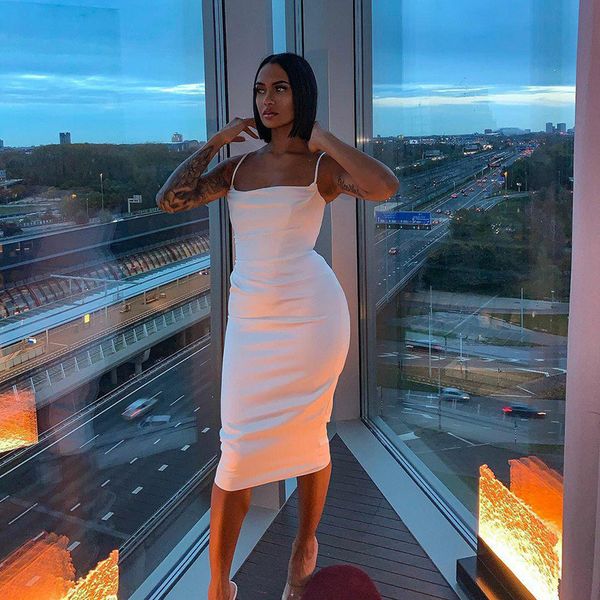 spaghetti strap midi dress women hight waist sleeveless white red party pullover elegant slim autumn women dress, Black;gray
spaghetti strap midi dress women hight waist sleeveless white red party pullover elegant slim autumn women dress, Black;gray
