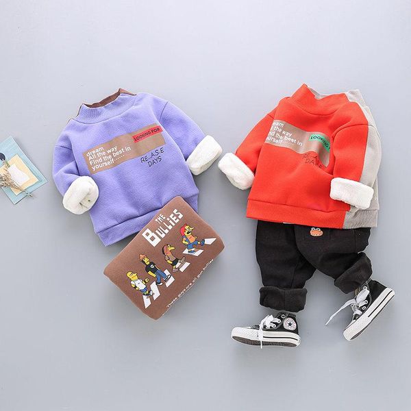 winter kids casual cotton clothes baby boy girls cartoon thicken t shirt pants 2pcs/set children fashion letter tracksuit sets, White
winter kids casual cotton clothes baby boy girls cartoon thicken t shirt pants 2pcs/set children fashion letter tracksuit sets, White
