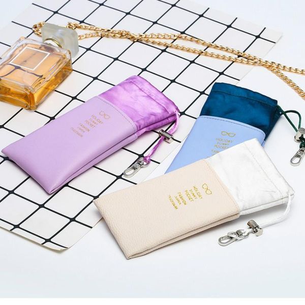 other fashion accessories simple temperament cloth stitching leather glasses bag men and women carry sunglasses beam mouth storage, Silver
other fashion accessories simple temperament cloth stitching leather glasses bag men and women carry sunglasses beam mouth storage, Silver