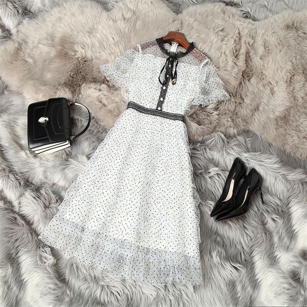 party dresses runway fashion summer short sleeve ruffles cake dress for women's clothing elegant designer transparent mesh princess rob, White;black
party dresses runway fashion summer short sleeve ruffles cake dress for women's clothing elegant designer transparent mesh princess rob, White;black