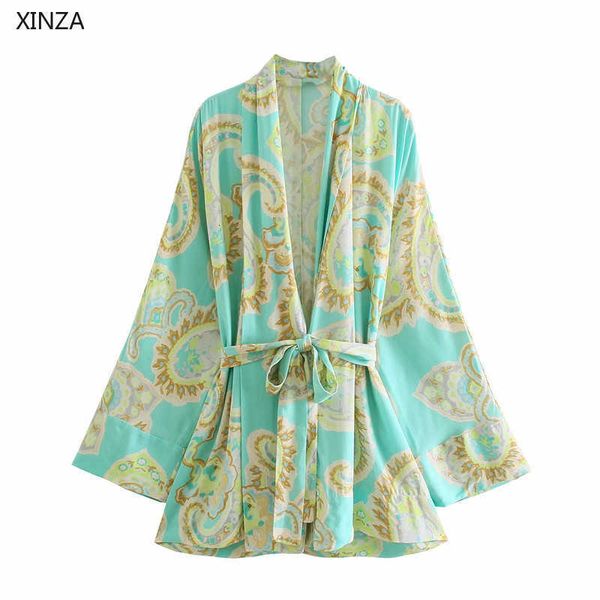 women's knits & tees women bow print blouse long sleeve tied belt vintage loose blouses woman chic button up wrap summer blue, White
women's knits & tees women bow print blouse long sleeve tied belt vintage loose blouses woman chic button up wrap summer blue, White