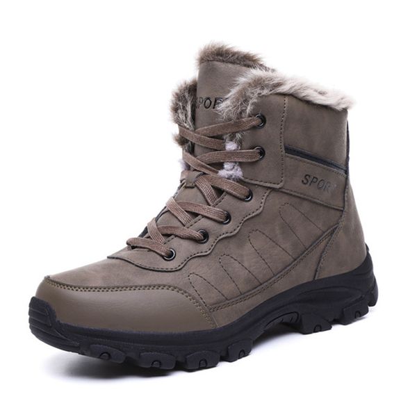 men outdoor winter snow ankle boots leather non-slip waterproof short plush warm walking male casual flat shoes sneakers fashion, Black
men outdoor winter snow ankle boots leather non-slip waterproof short plush warm walking male casual flat shoes sneakers fashion, Black