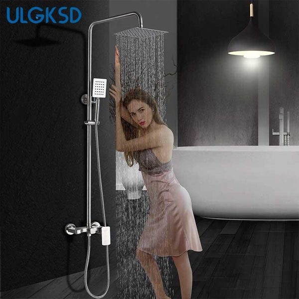 ulgksd brushed nickel shower faucet sets wall mounted bath shower kits rainfall head storage shelf brass mixer valve
ulgksd brushed nickel shower faucet sets wall mounted bath shower kits rainfall head storage shelf brass mixer valve
