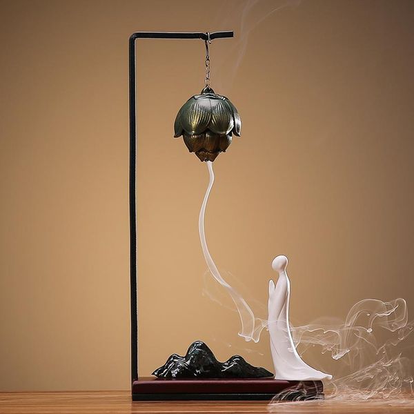 fragrance lamps porcelain alloy 34cm zen buddha incense burner ceramic lotus censer chinese monk retro style home decor
fragrance lamps porcelain alloy 34cm zen buddha incense burner ceramic lotus censer chinese monk retro style home decor