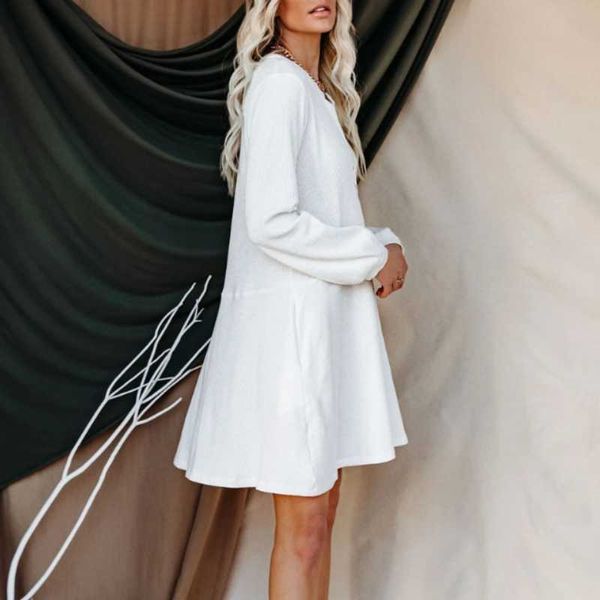 solid v-neck long-sleeved button casual dress women autumn white knitted sweater dress european american fashion pullover dress y1006, Black;gray
solid v-neck long-sleeved button casual dress women autumn white knitted sweater dress european american fashion pullover dress y1006, Black;gray