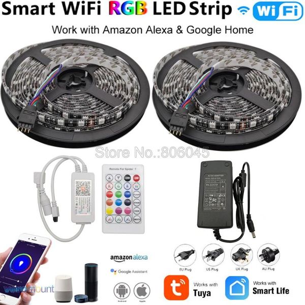 strings 12v black pcb flexible rgb led strip 60led/m+ tuya smartlife wifi controller alexa google home voice control + power set
strings 12v black pcb flexible rgb led strip 60led/m+ tuya smartlife wifi controller alexa google home voice control + power set