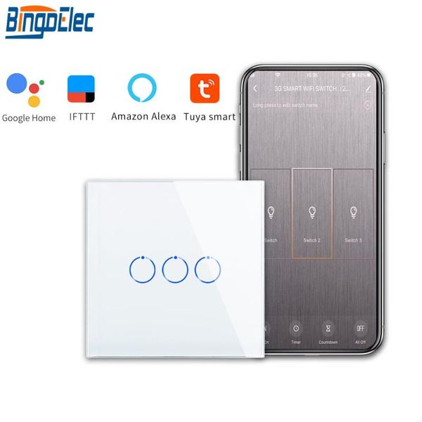 smart home control bingoelec wifi 3 gang 1 way switch crystal glass panel touch wall automation wireless by alexa tuya
smart home control bingoelec wifi 3 gang 1 way switch crystal glass panel touch wall automation wireless by alexa tuya