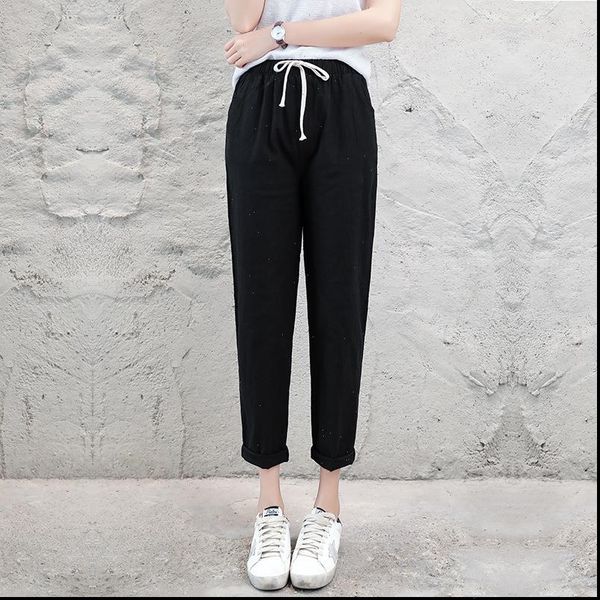 chic loose cotton linen harem womens pants soft breathable slim ankle length korean hallen black brand, Black;white
chic loose cotton linen harem womens pants soft breathable slim ankle length korean hallen black brand, Black;white