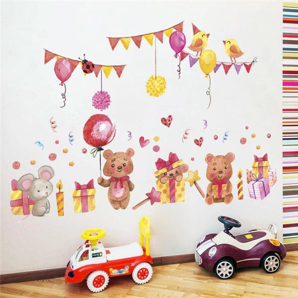 wall stickers cute bear with flags for kids room birthday party decoration cartoon animal mural art diy pvc home decal
wall stickers cute bear with flags for kids room birthday party decoration cartoon animal mural art diy pvc home decal