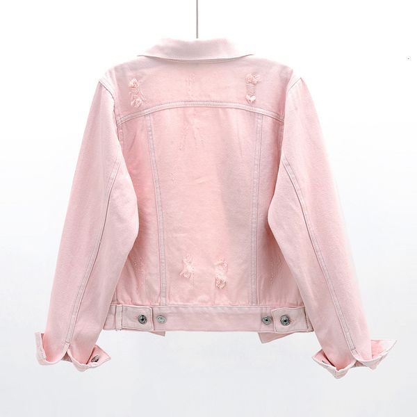 spring autumn fashion pink white denim jacket women big size slim long sleeve short frayed jeans jackets coat ladies outerwear bhlf, Black;brown
spring autumn fashion pink white denim jacket women big size slim long sleeve short frayed jeans jackets coat ladies outerwear bhlf, Black;brown