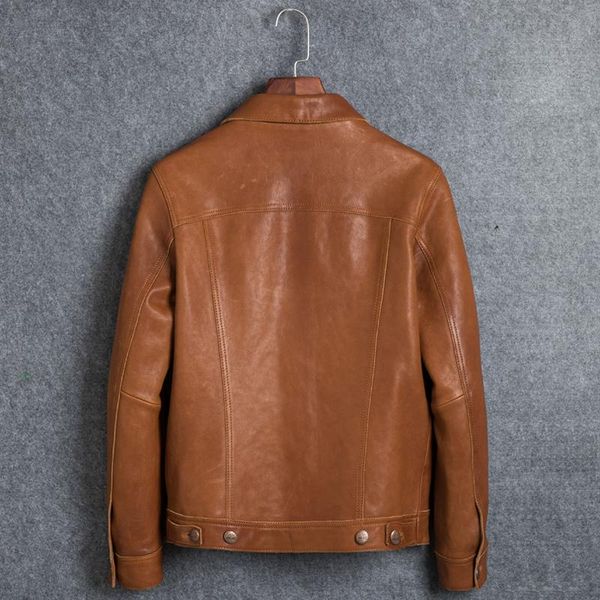 men's leather & faux akoosun 2021 genuine jacket men vintage short sheepskin jackets and coats cuero genuino 0606 kj2448, Black
men's leather & faux akoosun 2021 genuine jacket men vintage short sheepskin jackets and coats cuero genuino 0606 kj2448, Black