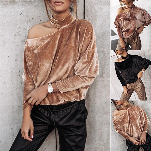 women's t-shirt fashion plush autum winter t-shirts hollow out design halter o-neck long sleeve solid color casual loose pullovers top, White
women's t-shirt fashion plush autum winter t-shirts hollow out design halter o-neck long sleeve solid color casual loose pullovers top, White