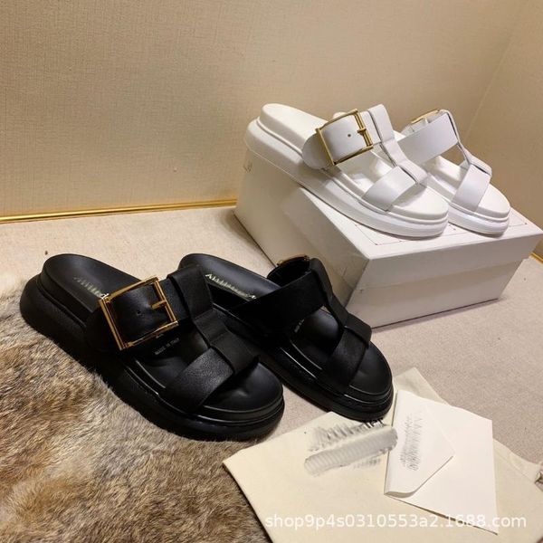 slippers 2021 summer metal square button wearing peep-toe slippers, platform flat leather casual sandals women, Black
slippers 2021 summer metal square button wearing peep-toe slippers, platform flat leather casual sandals women, Black