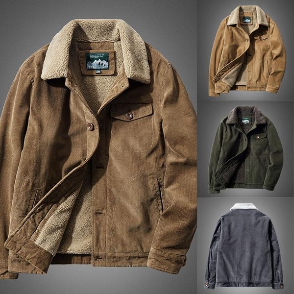 men's jackets men winter corduroy coats thermal warm outwear clothing for male windbreak coat plus size m-5xl -40, Black;brown
men's jackets men winter corduroy coats thermal warm outwear clothing for male windbreak coat plus size m-5xl -40, Black;brown