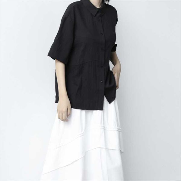 women's blouses & shirts summer ladies square collar solid color pocket design short sleeve shirt thin half youth fashion trend, White 
women's blouses & shirts summer ladies square collar solid color pocket design short sleeve shirt thin half youth fashion trend, White