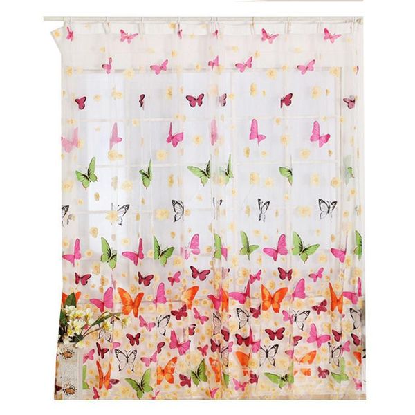 curtain & drapes est butterfly voile curtains flock yarn polyester door window 
curtain & drapes est butterfly voile curtains flock yarn polyester door window