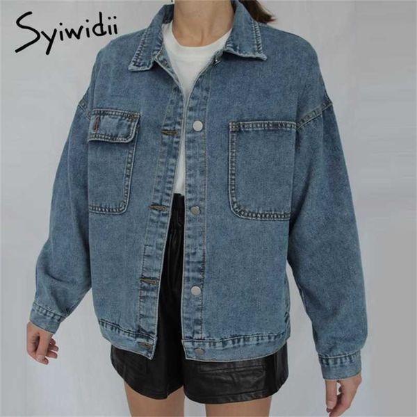 syiwidii jean jacket women clothes oversized jeans denim coat korean coats spring fall 2022 jackets for women solid casual 220114, Black;brown
syiwidii jean jacket women clothes oversized jeans denim coat korean coats spring fall 2022 jackets for women solid casual 220114, Black;brown