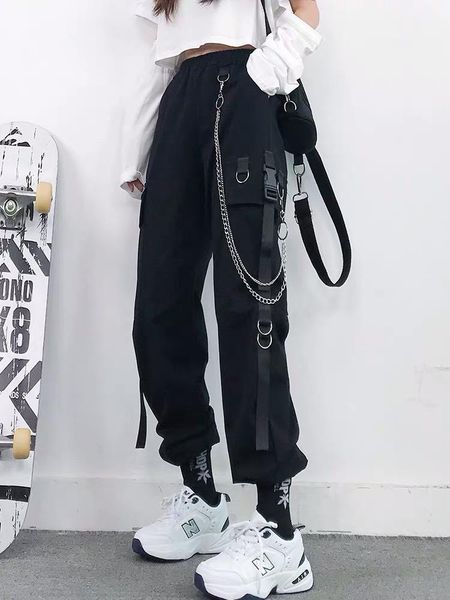women's pants & capris trodeam cargo chain on streetwear women big pocket fall leggings indie cool black boyfriend harem sweatpants, Black;white
women's pants & capris trodeam cargo chain on streetwear women big pocket fall leggings indie cool black boyfriend harem sweatpants, Black;white
