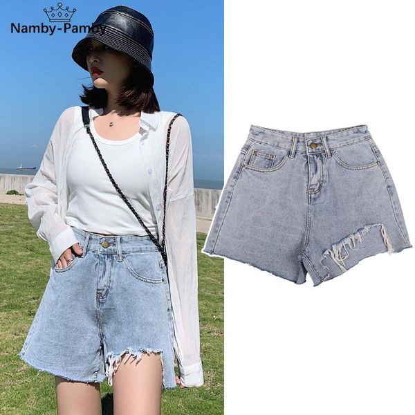 women's shorts denim high waist jeans mom women clothing ripped for korean fashion jean streetwear, White;black
women's shorts denim high waist jeans mom women clothing ripped for korean fashion jean streetwear, White;black