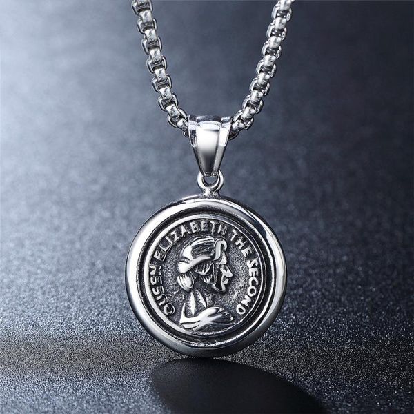 chokers vintage british queen elizabeth pendant necklace punk stainless steel for men and women fashion hip hop hippie jewelry, Golden;silver
chokers vintage british queen elizabeth pendant necklace punk stainless steel for men and women fashion hip hop hippie jewelry, Golden;silver