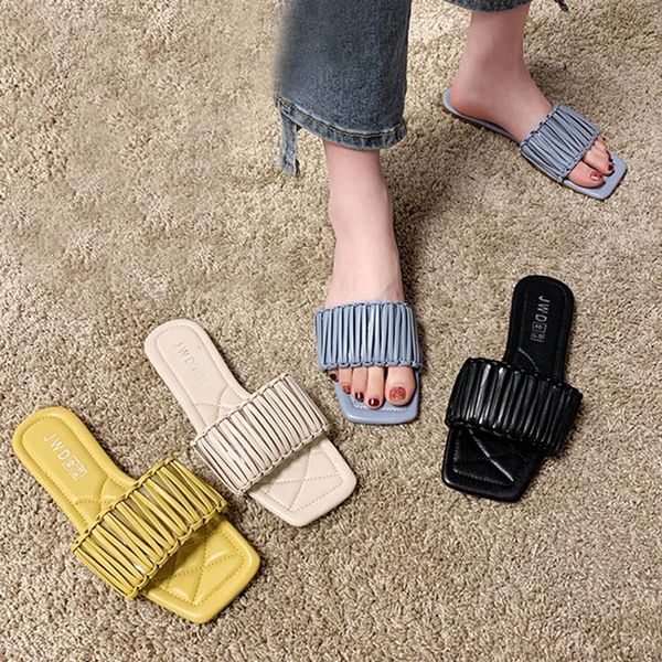 slippers women shoes slides flat sandals folds 2021 summer fashion open toe outdoor, Black
slippers women shoes slides flat sandals folds 2021 summer fashion open toe outdoor, Black