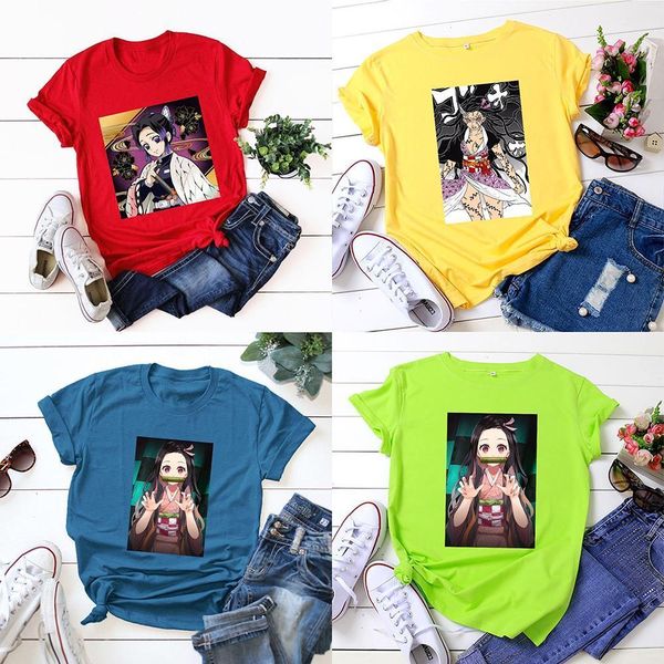 women harajuku kawaii graphic t-shirts multicolor loose trendy tshirts female slayer kimetsu no yaiba t shirt summer, White
women harajuku kawaii graphic t-shirts multicolor loose trendy tshirts female slayer kimetsu no yaiba t shirt summer, White
