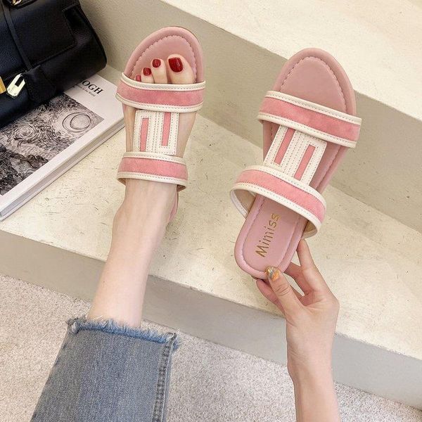 slippers net celebrity sandals and women's outer wear ins tide summer style french retro comfortable brown flat, Black 
slippers net celebrity sandals and women's outer wear ins tide summer style french retro comfortable brown flat, Black