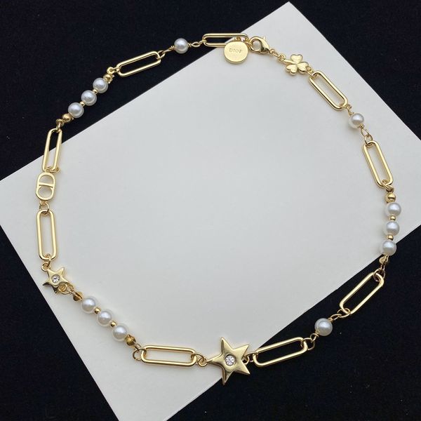 special offer 2021 luxury designer jewelry letter pearl clavicle chain bracelet female star clover chain necklace choker collar, Silver
special offer 2021 luxury designer jewelry letter pearl clavicle chain bracelet female star clover chain necklace choker collar, Silver