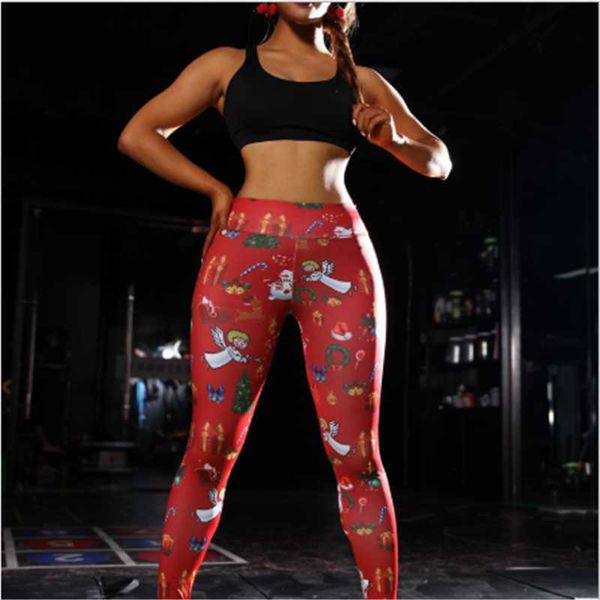women's leggings women printed buttocks sports breathable slim fit christmas pants, Black
women's leggings women printed buttocks sports breathable slim fit christmas pants, Black