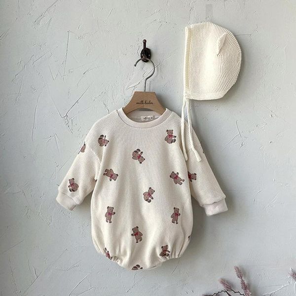 rompers 2021 baby bear print clothes infant waffle bodysuit + hat 2pcs boy long sleeve jumpsuit toddler autumn girls onesie, Blue
rompers 2021 baby bear print clothes infant waffle bodysuit + hat 2pcs boy long sleeve jumpsuit toddler autumn girls onesie, Blue