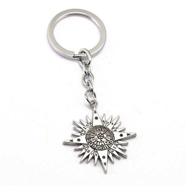 

keychains d.gray man keychain allen compass key chain ring holder pendant chaveiro anime jewelry souvenir, Silver