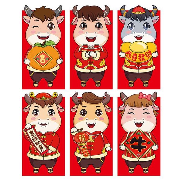 2021year of red envelope new year's eve cartoon creative red envelope bag 12pcs chinese packets gift money packet
2021year of red envelope new year's eve cartoon creative red envelope bag 12pcs chinese packets gift money packet