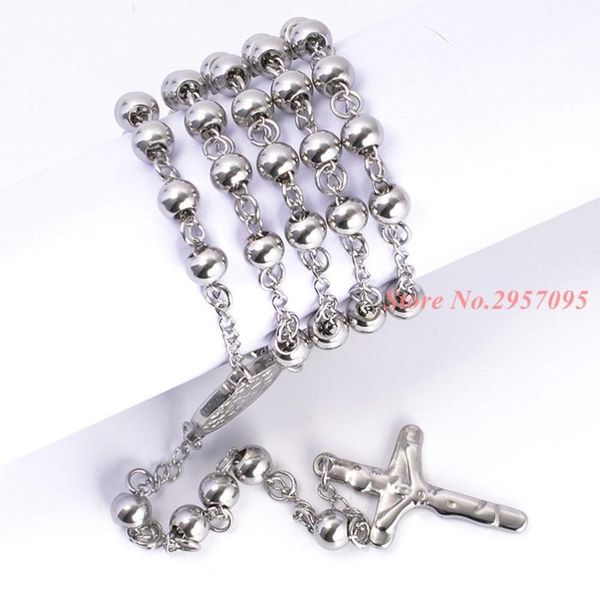 pendant necklaces fashion jewelry womens mens necklace stainless steel white bead rosary chain jesus christ cross, Silver
pendant necklaces fashion jewelry womens mens necklace stainless steel white bead rosary chain jesus christ cross, Silver