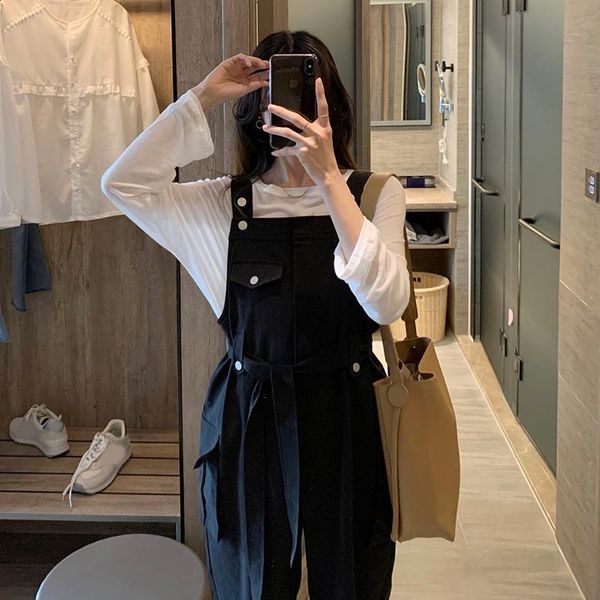women's pants & capris summer black working wear women 's loose one - piece wide-leg suspender, Black;white
women's pants & capris summer black working wear women 's loose one - piece wide-leg suspender, Black;white