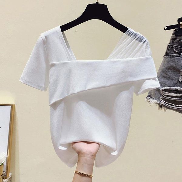 women's t-shirt black short sleeve t shirt ladies harajuku one shoulder 2021 summer chic fashion clothes white 2xl
women's t-shirt black short sleeve t shirt ladies harajuku one shoulder 2021 summer chic fashion clothes white 2xl
