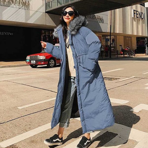 women winter warm hooded cotton-padded yellow parkas clothes lady soid long down coat female fur collar blue outwear, Black
women winter warm hooded cotton-padded yellow parkas clothes lady soid long down coat female fur collar blue outwear, Black