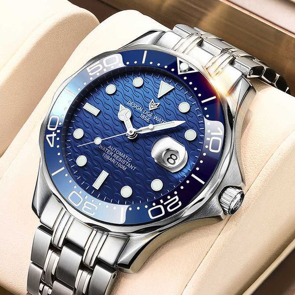 lige design dive creative automatic mechanical watch men stainless steel 100mwaterproof clock fashion business mens watches 210527, Slivery;brown
lige design dive creative automatic mechanical watch men stainless steel 100mwaterproof clock fashion business mens watches 210527, Slivery;brown