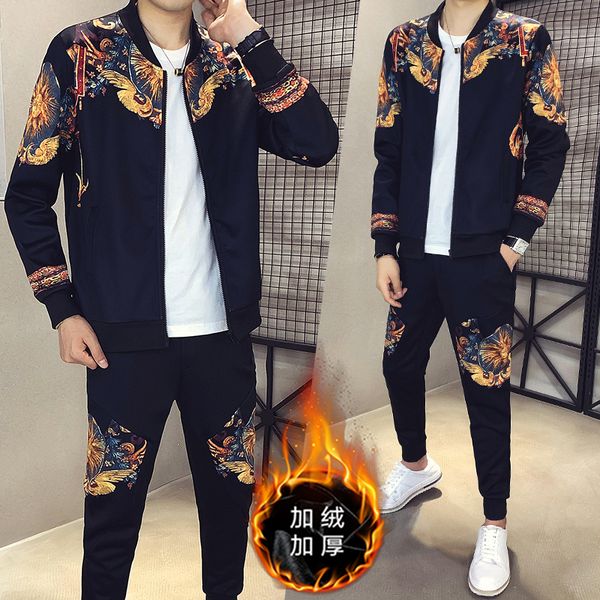 fall male velvet tracksuit printed thin-fitting 2 piece cardigan set sport suit ropa jacket of hombre -5xl 44uz, Gray
fall male velvet tracksuit printed thin-fitting 2 piece cardigan set sport suit ropa jacket of hombre -5xl 44uz, Gray