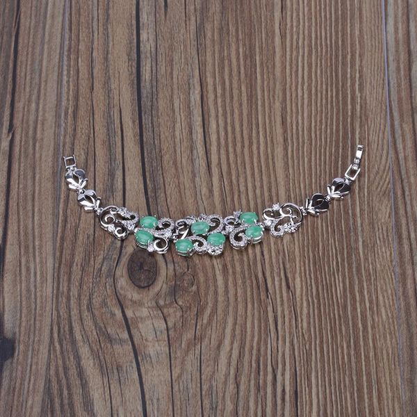 link, chain white gold color filled zircon drop stone fashion jewelry green pink for lady girl women charms bracelets, Black
link, chain white gold color filled zircon drop stone fashion jewelry green pink for lady girl women charms bracelets, Black