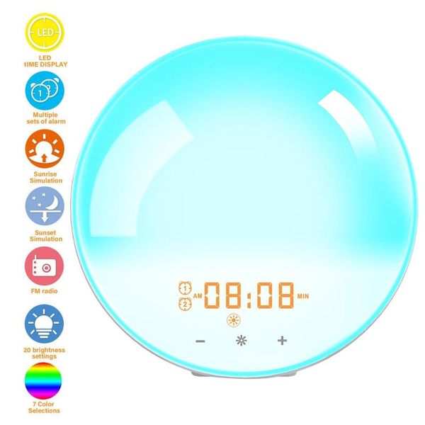 other clocks & accessories multi-function wake up light alarm clock with lcd display sunrise sunset simulation sleeping night
other clocks & accessories multi-function wake up light alarm clock with lcd display sunrise sunset simulation sleeping night